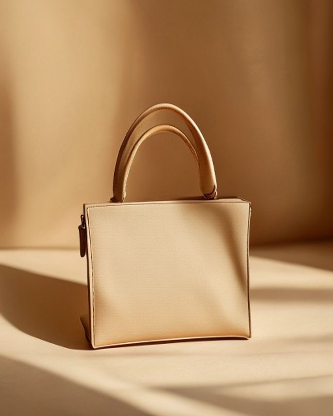 Petit Box mini bag in bone leather